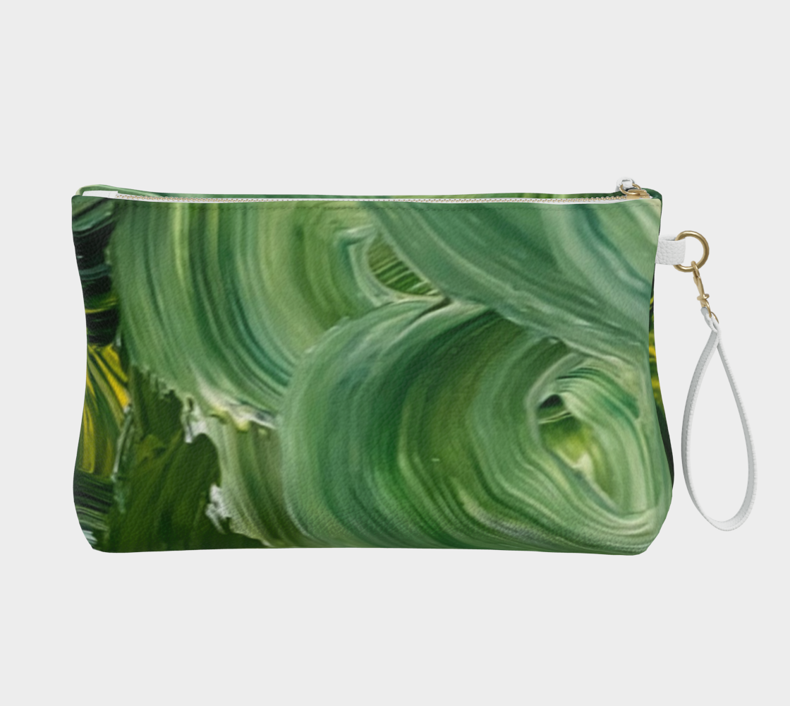 Abstract Green Mini Makeup Bag