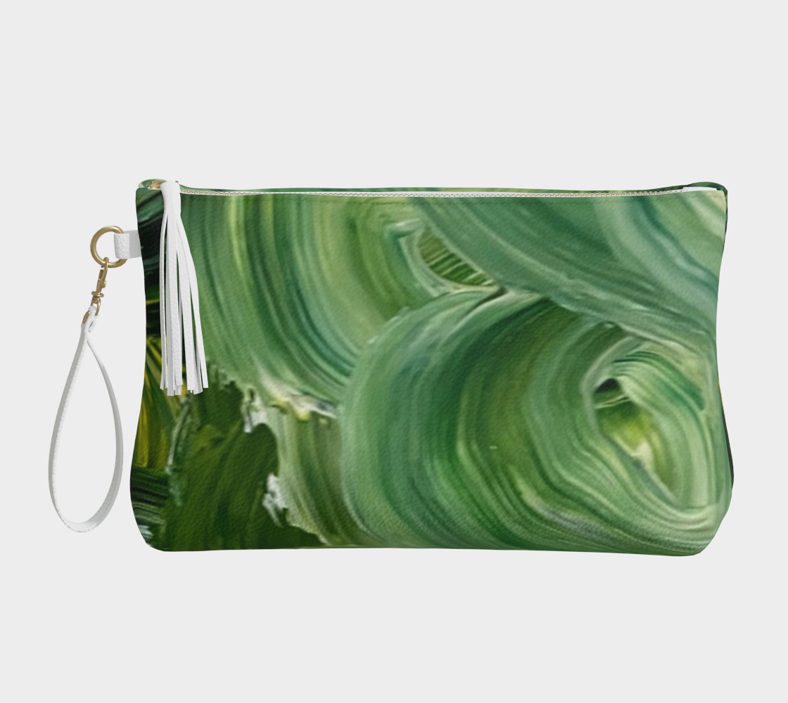 Abstract Green Mini Makeup Bag